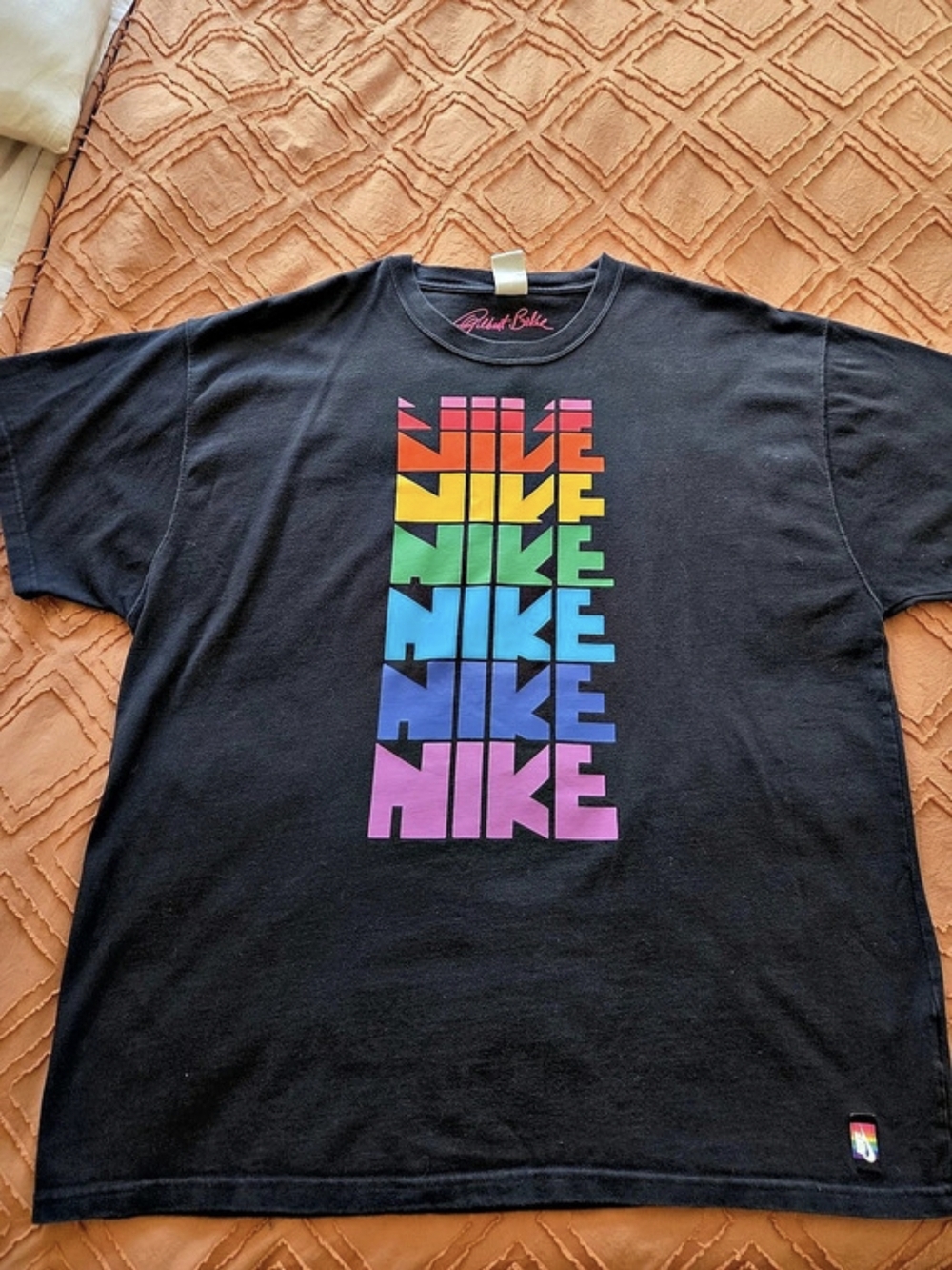 Nike x Gilbert Baker Be True T-Shirt Black Graphic Tee